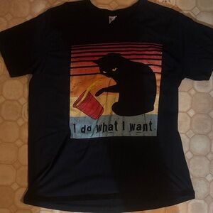 Black Cat Graphic T-Shirt